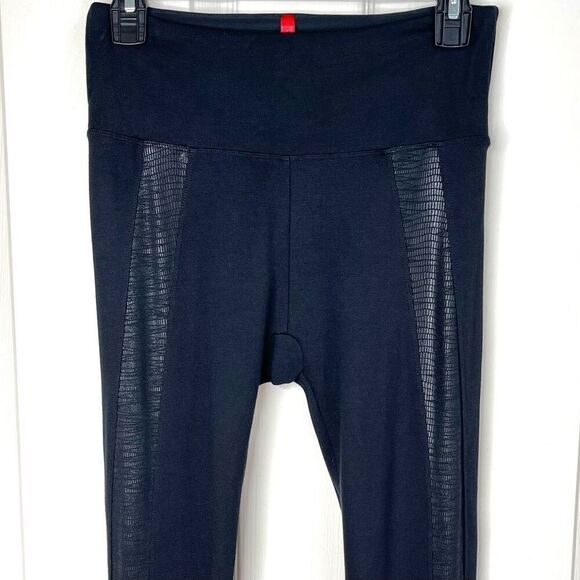 SPANX Ready To Wow High Rise Snakeskin Tuxedo Leggings (Black) #2436 - Small - Picture 3 of 11